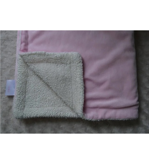 Babe Luxe Baby Blanket Pink Cream Sherpa Security Lovey Soft Plush - Picture 1 of 7